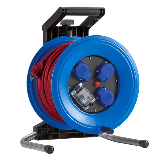 HEDI Kunststoff-Kabeltrommel Professional Plus mit FI und IP44 | H07RN-F