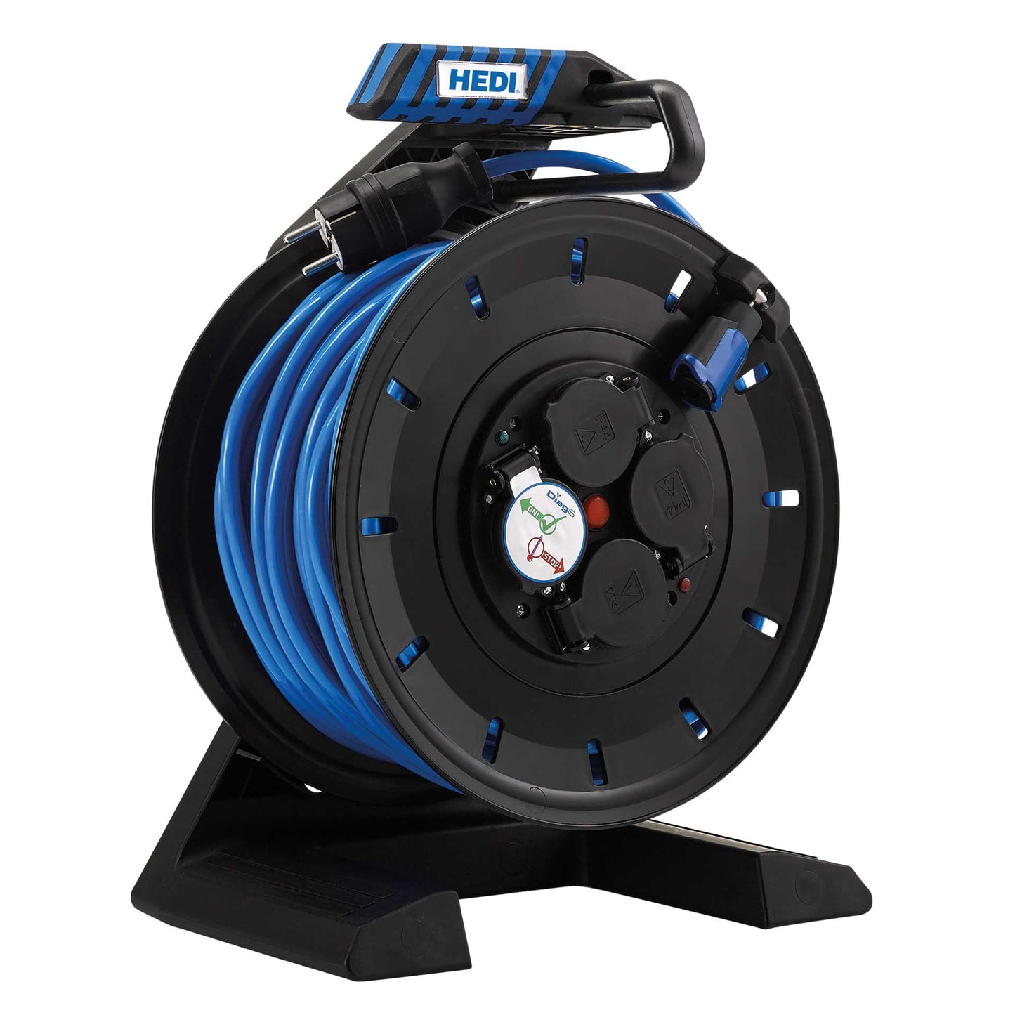 HEDI Vollkunststoff-Kabeltrommel Generation 7 Champion IP54 in schwarz| H07BQ-F