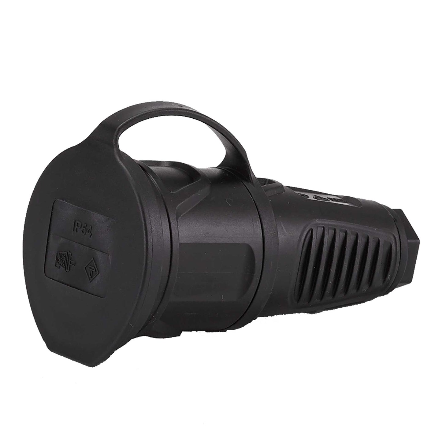 Schutzkontakt-Kupplung mit Deckel in Gummi-Ausführung