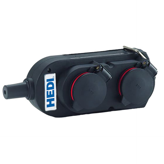 4-fach Schutzkontakt-Hängekupplung mit Klappdeckeln, IP44