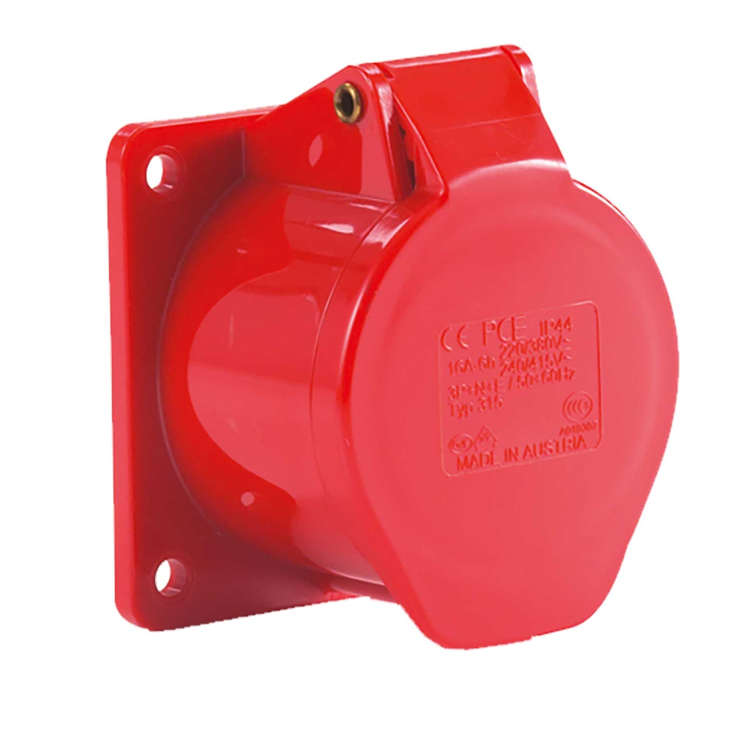 CEE-Einbausteckdose mit Klappdeckel für robuste Installationen