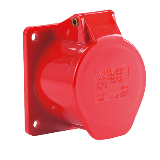 CEE-Einbausteckdose mit Klappdeckel für robuste Installationen