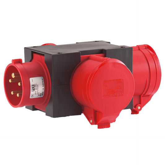 Kompakter Drehstrom-Verteiler für Baustelle und Außenbereich