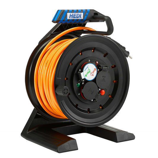 HEDI Vollkunststoff-Kabeltrommel Generation 7 Companion IP44 in schwarz | H07BQ-F