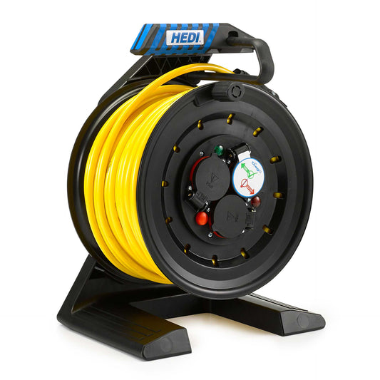 HEDI Vollkunststoff-Kabeltrommel Generation 7 Companion IP44 in schwarz | H07BQ-F