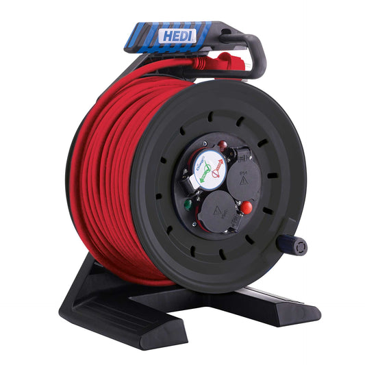 HEDI Vollkunststoff-Kabeltrommel Generation 7 Companion IP44 in schwarz | H07RN-F