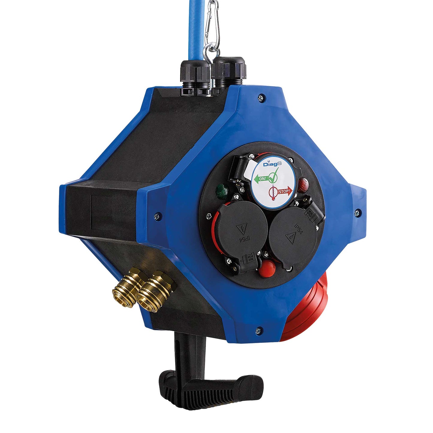 HEDI e.STATION Energie-Hängeverteiler mit Druckluftausgängen 400V/16A