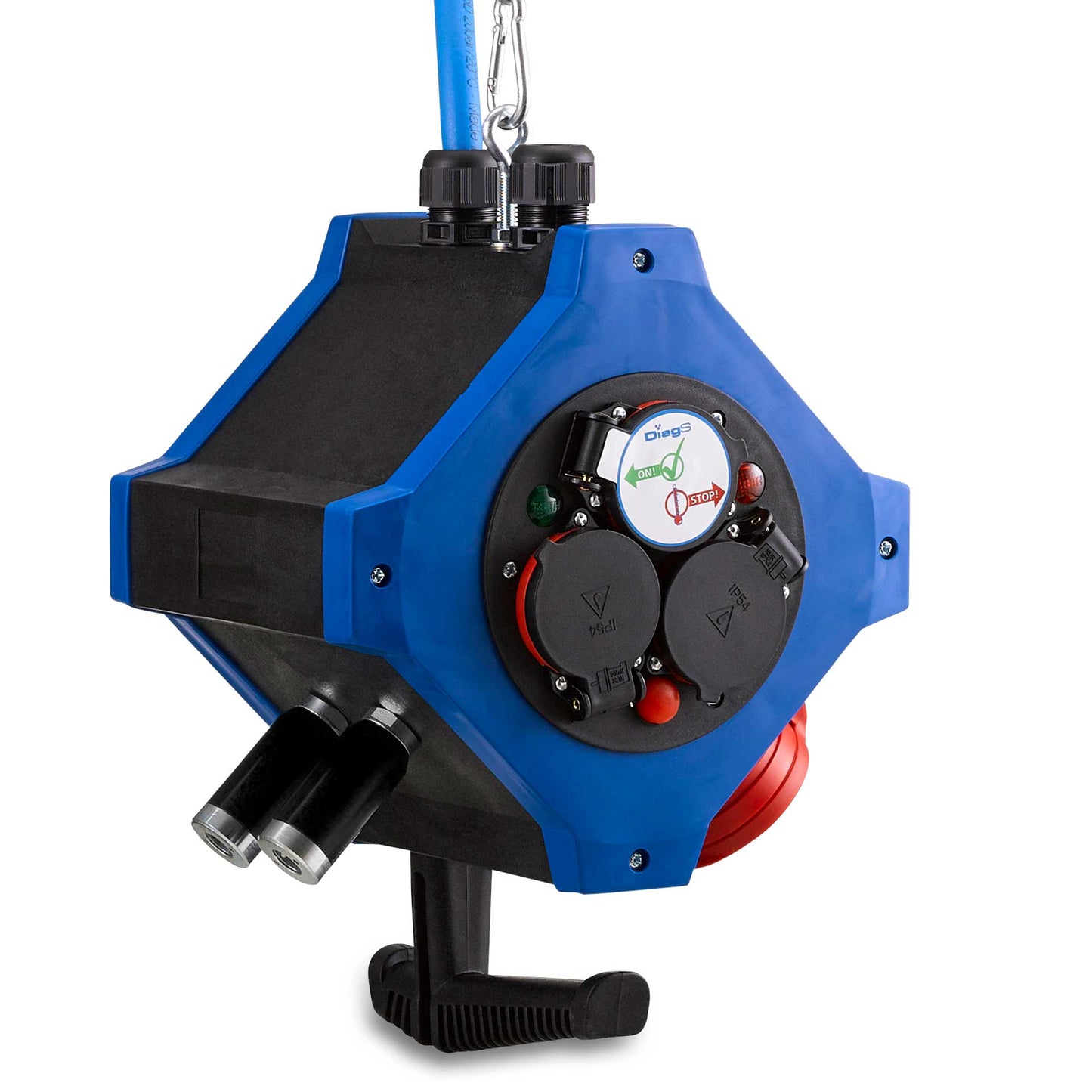 HEDI e.STATION Energie-Hängeverteiler mit Sicherheits-Druckluftausgängen 400V/16A