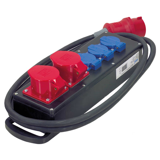 HEDI Vollgummi-Steckdosenleiste für Baustelle und Außenbereich | H07RN-F