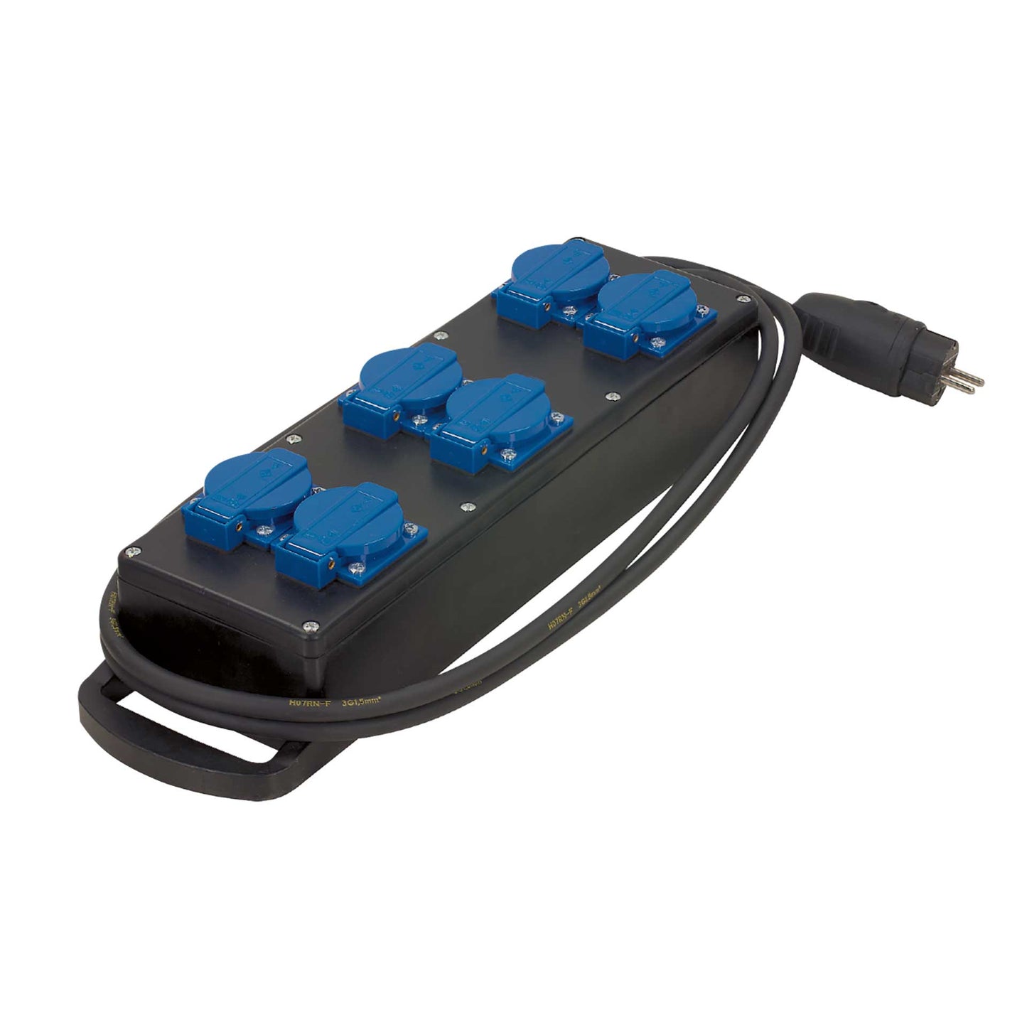 HEDI Vollgummi-Steckdosenleiste mit Klappdeckeln IP44 | H07RN-F