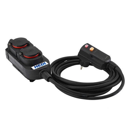 HEDI Verlängerungsleitung mit PRCD und 4-fach Hängekupplung | H07RN-F